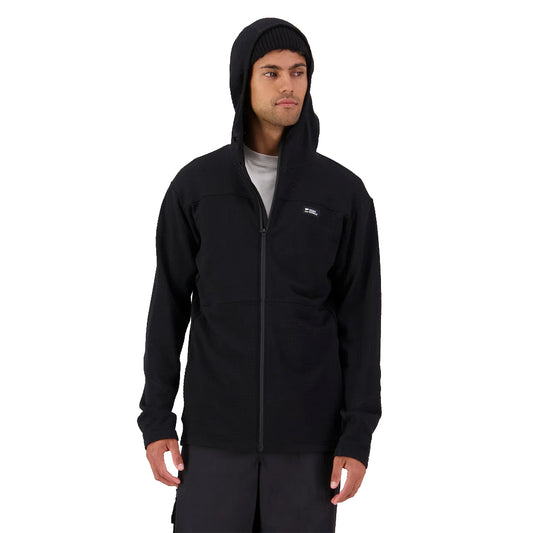 Offgrid Merino Fleece Zip Hoodie - Black