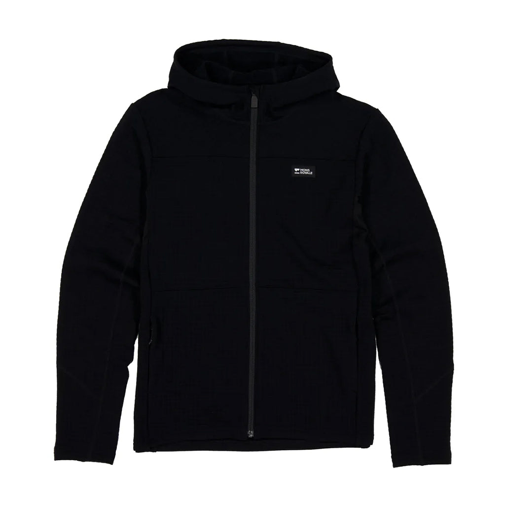 Offgrid Merino Fleece Zip Hoodie - Black