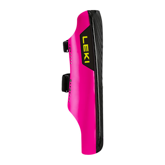 Shin Guard Carbon Railroad Race Long - Neonpink/Carbon