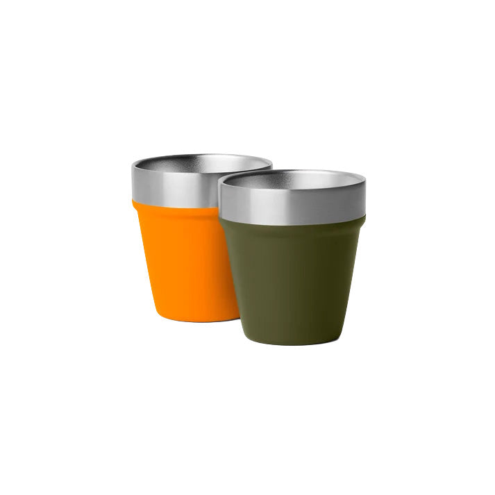 Shot Glasses - Olive/King Crab Orange