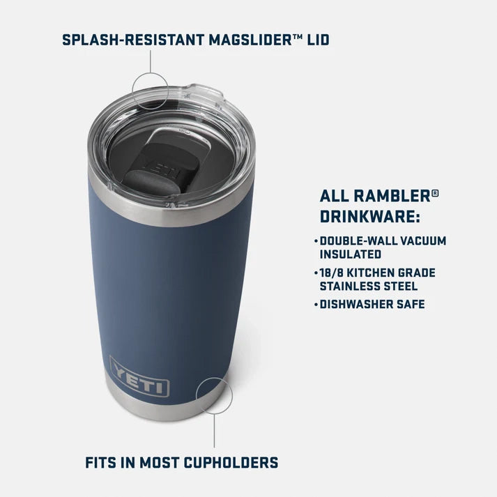 Rambler 20 oz Tumbler - Olive/King Crab Orange
