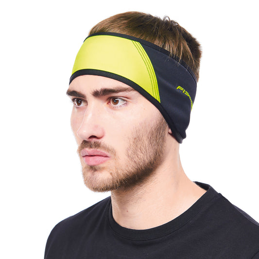 Windshell Headband - Black/Neonyellow