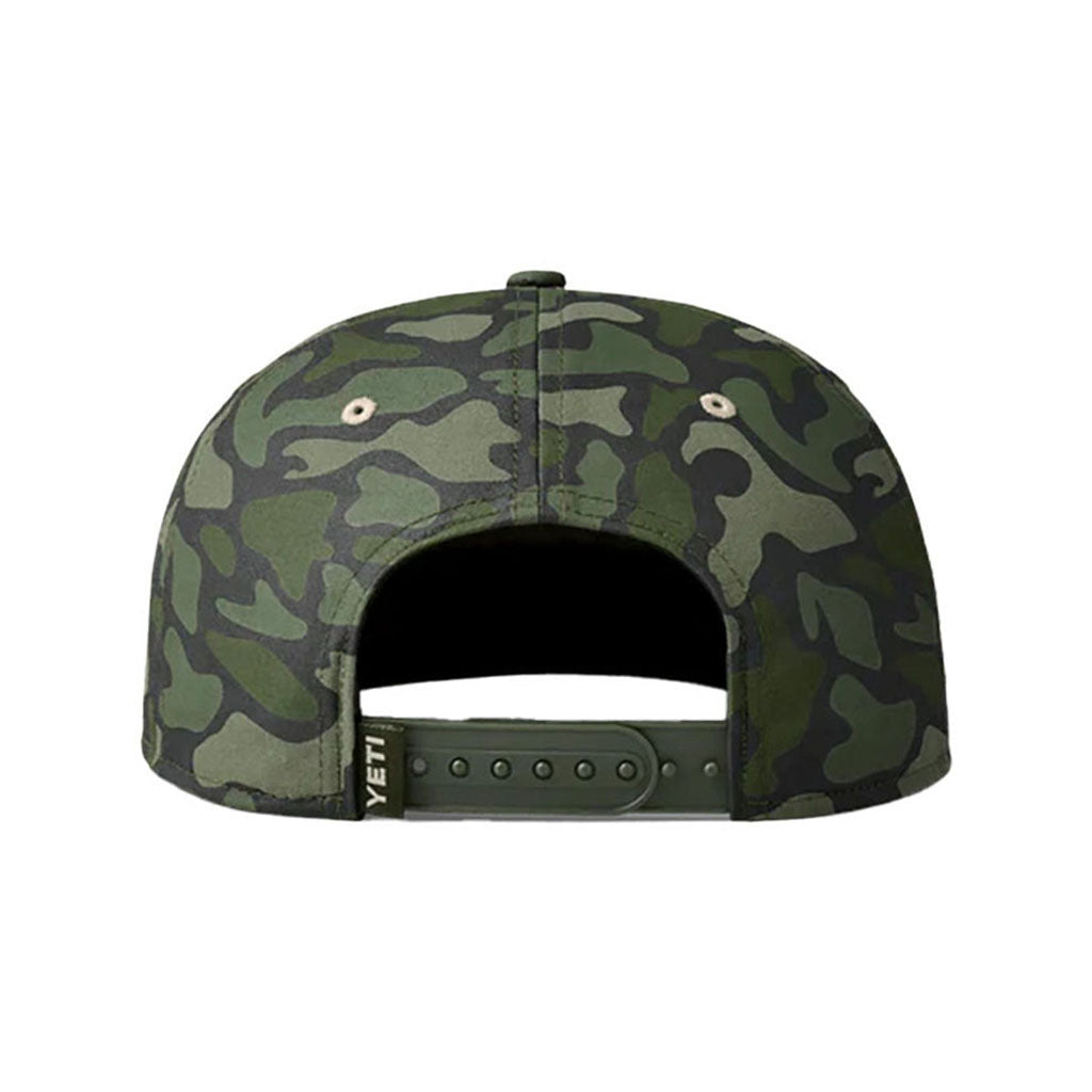 Sunrise Elk 5 Panel Flat Brim - Green Camo