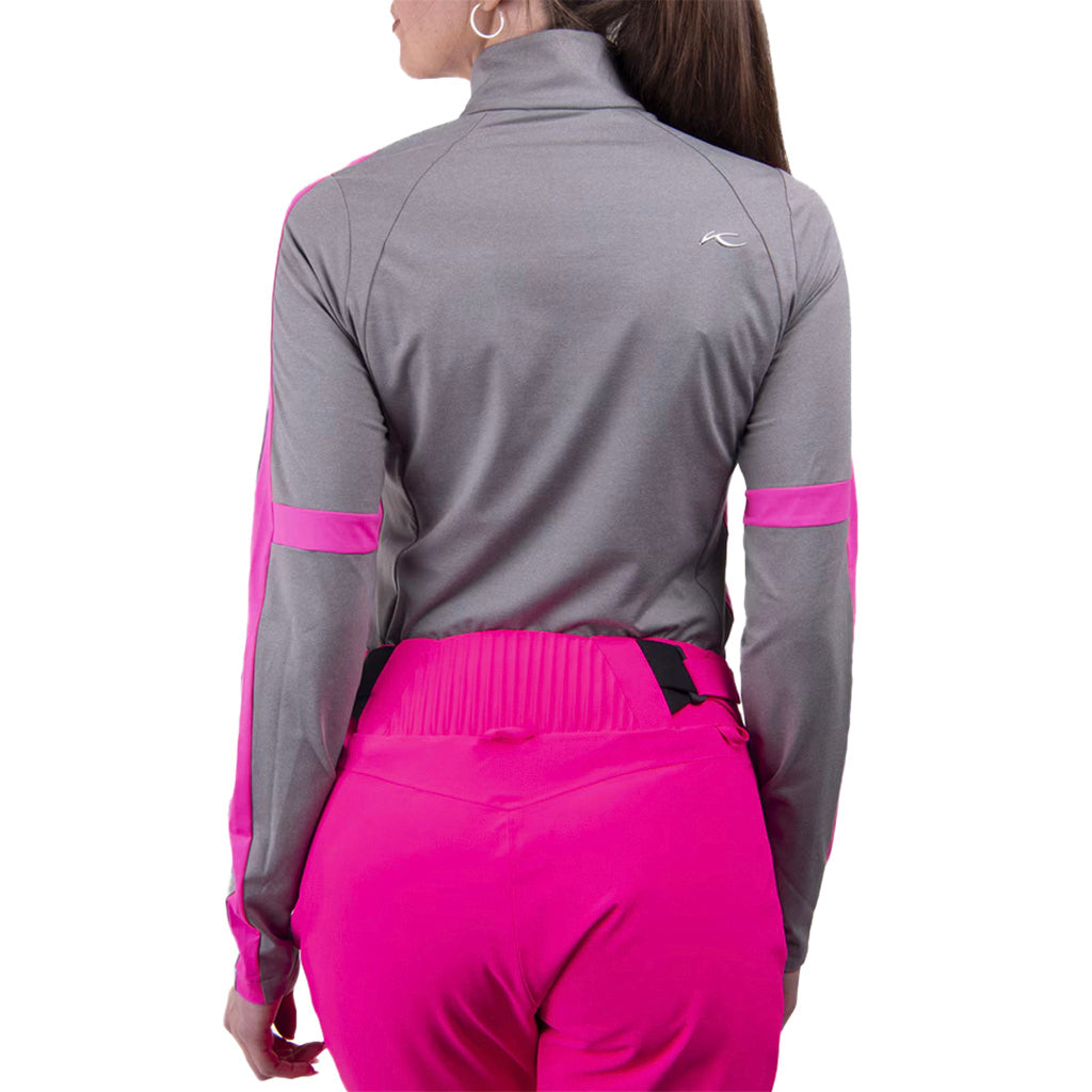Women Race Midlayer Half-Zip Pewter/Magenta