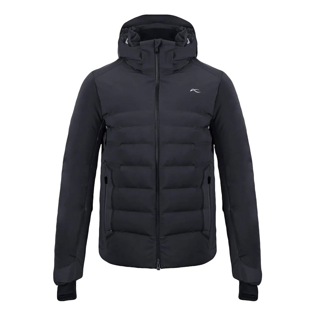 Men Green Line Jacket Black