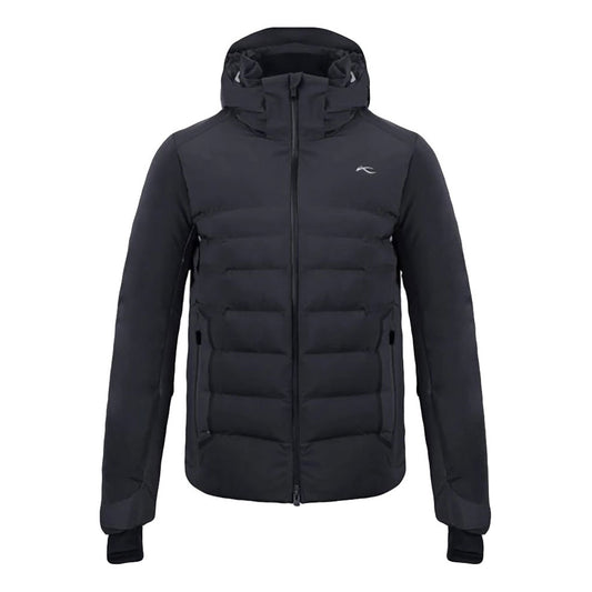 Men Green Line Jacket Black