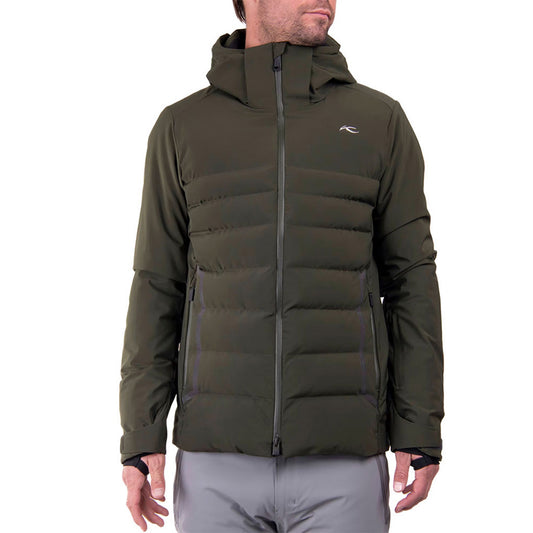 Men Green Line Jacket - Dark Olive/Dark Olive