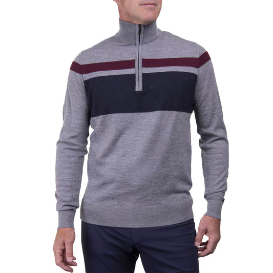 Men Stripe Sweater HZ Pewter