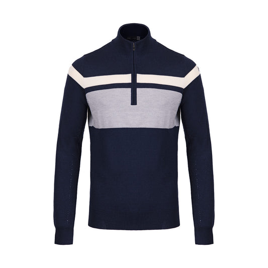 Men Stripe Sweater HZ KJUS Navy/Cream SAMPLE