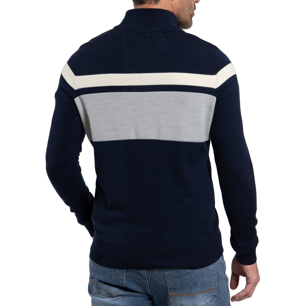 Men Stripe Sweater HZ KJUS Navy/Cream SAMPLE