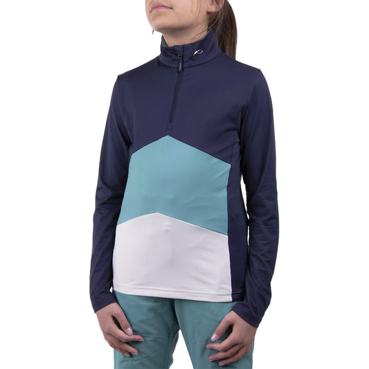 Girl Julie Midlayer Half-Zip Tidepool/Atlanta Blue