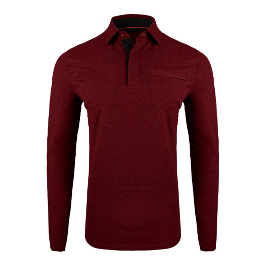 Men Inverness Polo L/S Cedar SAMPLE
