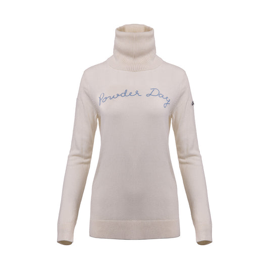 Women Snow Sweater - White/Tranquil Blue