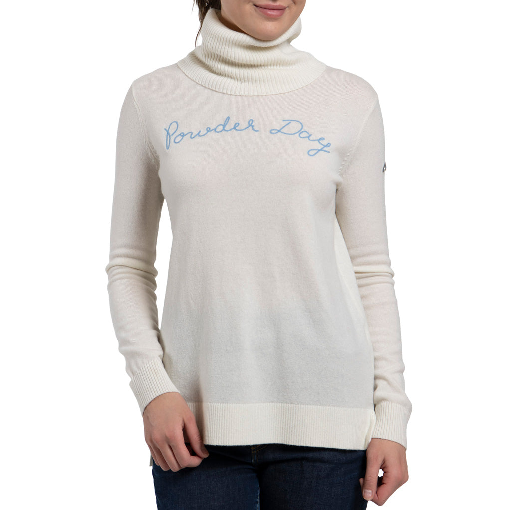Women Snow Sweater White/Tranquil Blue SAMPLE