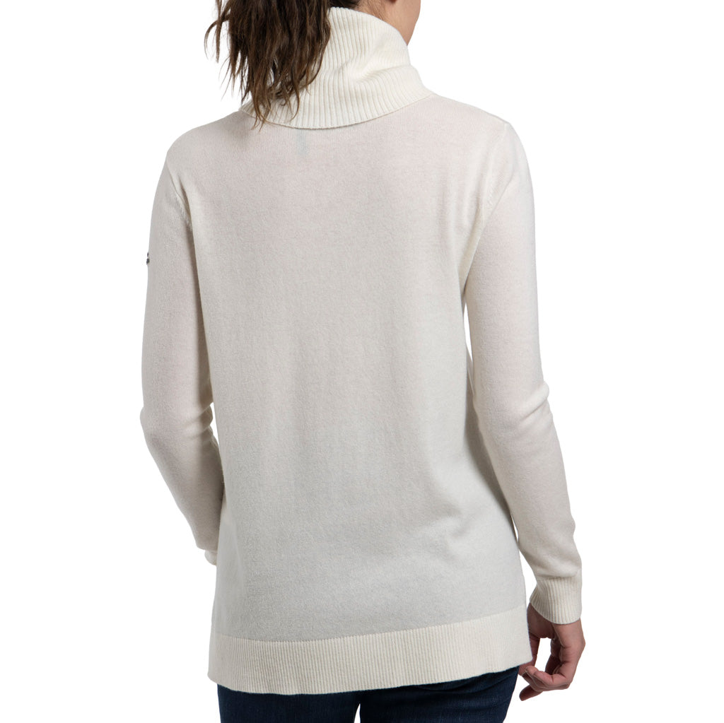 Women Snow Sweater White/Tranquil Blue SAMPLE