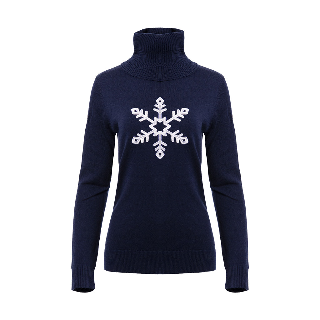 Women Snow Sweater KJUS Navy/Alloy Silver SAMPLE
