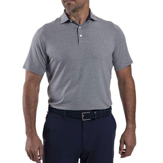 Men Soren Solid Polo S/S - Steel Grey