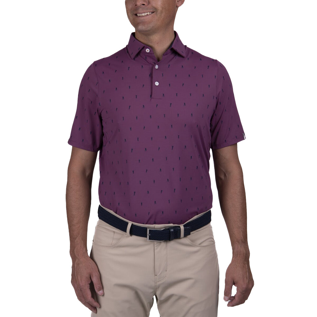Men Golfer Polo S/S - Nightshade/Atlanta Blue
