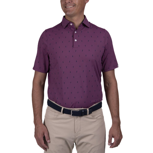 Men Golfer Polo S/S - Nightshade/Atlanta Blue