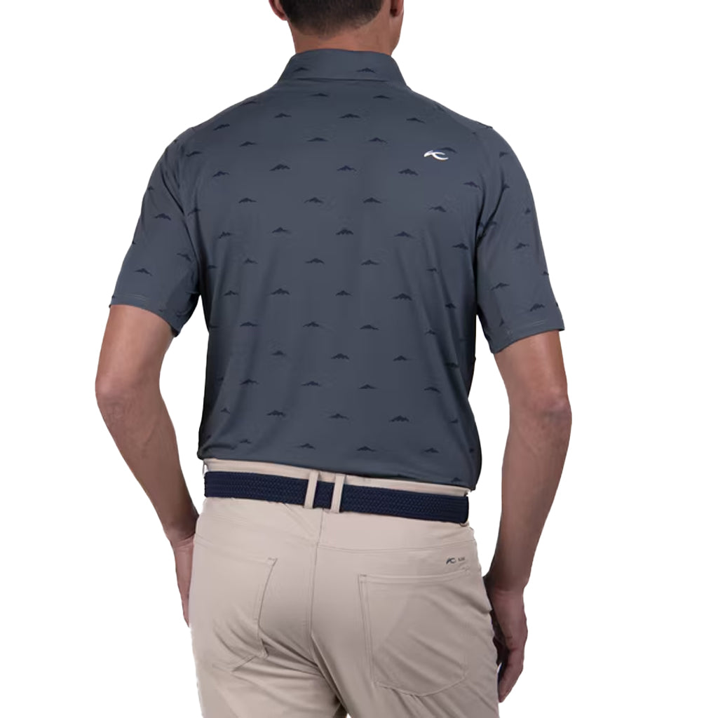 Men Golfer Polo S/S - Green Smoke/Atlanta Blue