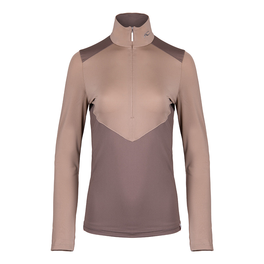Women Ivy Midlayer Half-Zip Almond/Taupe