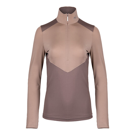 Women Ivy Midlayer Half-Zip Almond/Taupe