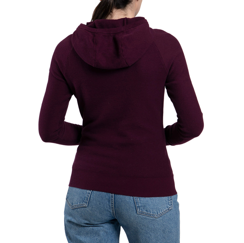 Women Kessy Hooded Sweater Deep Ruby SAMPLE