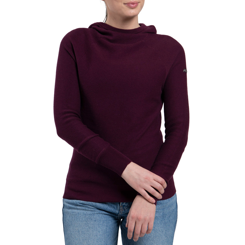 Women Kessy Hooded Sweater Deep Ruby SAMPLE