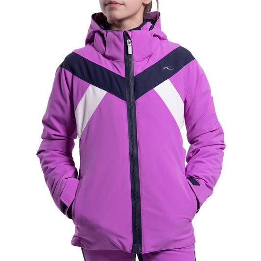 Girls Powder Jacket Foxglove/Atlanta Blue Sample
