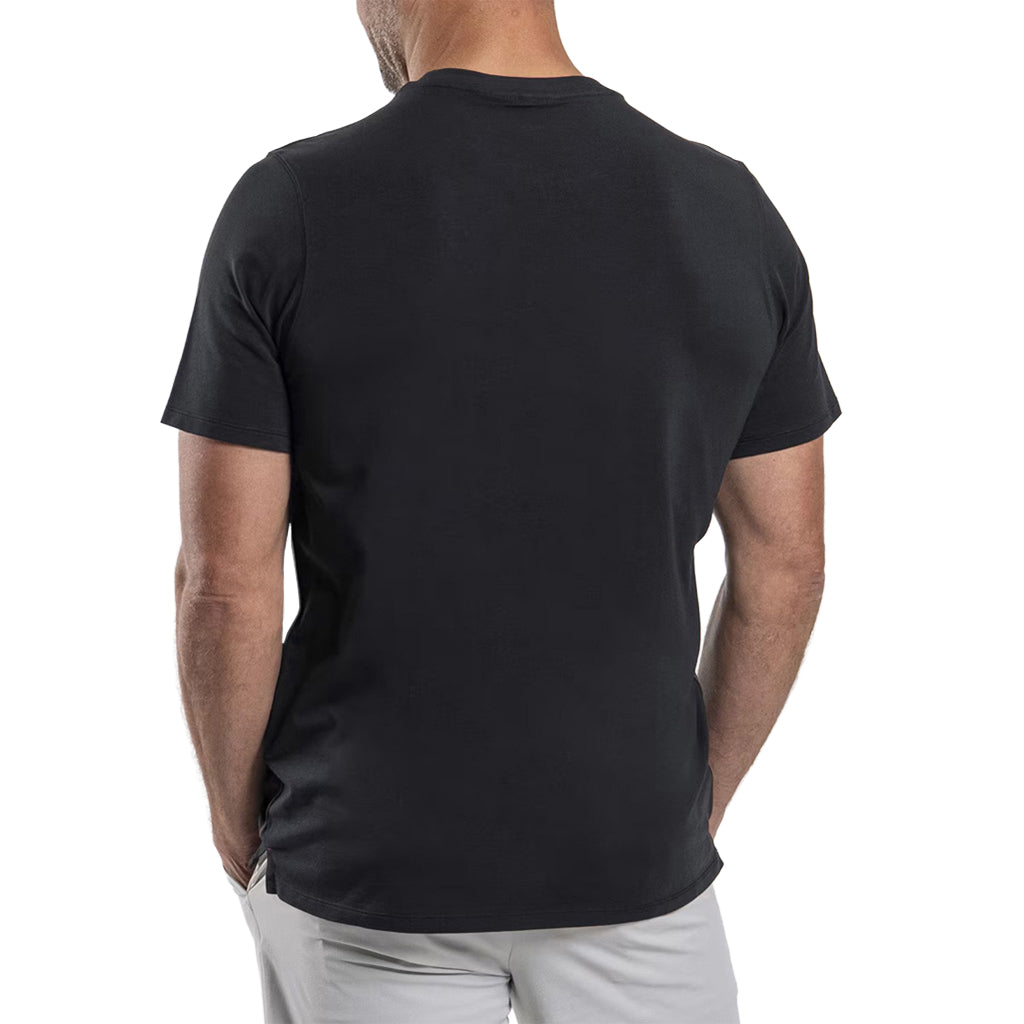 Men Hollow Pima T-Shirt S/S - Black