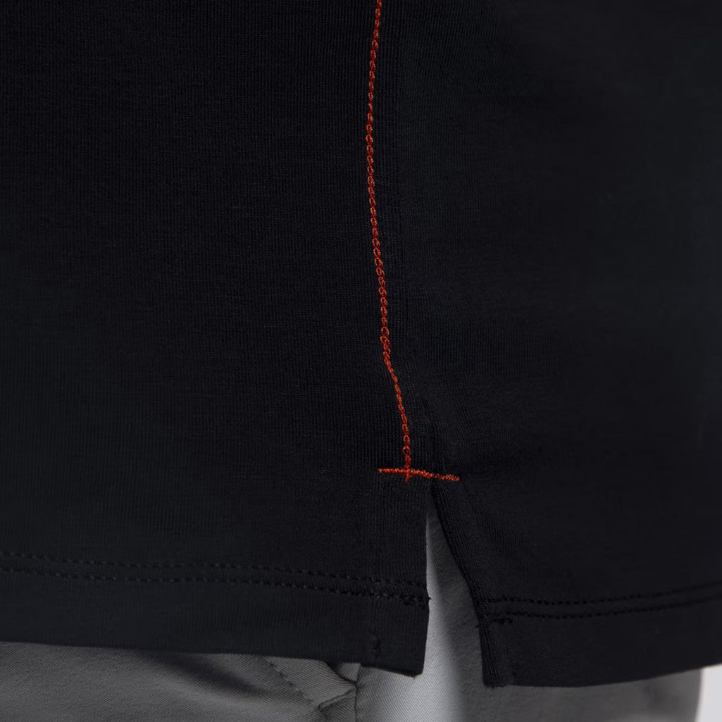 Men Hollow Pima T-Shirt S/S - Black