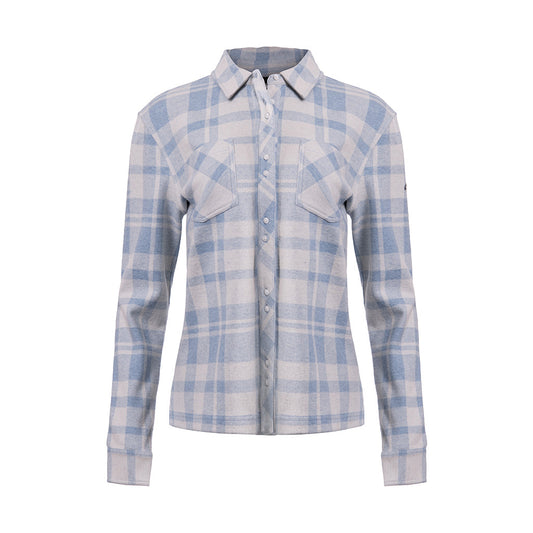 Women Yellowstone Shirt - Tranquil Blue/White