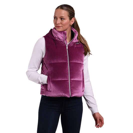 Women Vivi Velvet Vest Deep Ruby SAMPLE