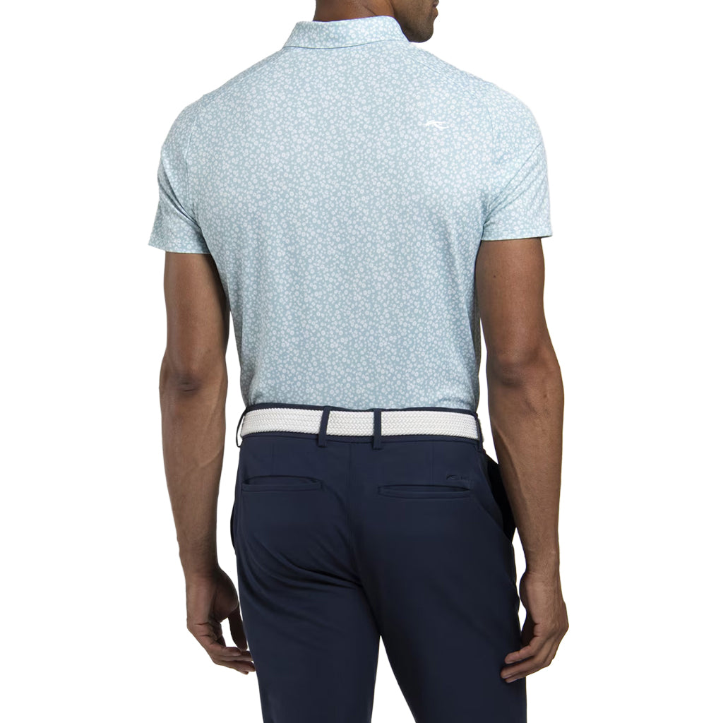 Men Lance Printed Polo S/S - Riverbank/White