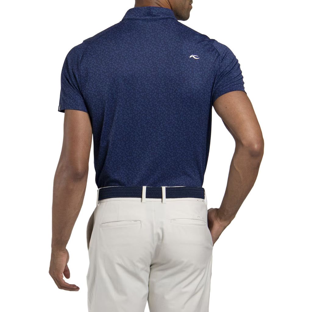 Men Lance Printed Polo S/S - Atlanta Blue