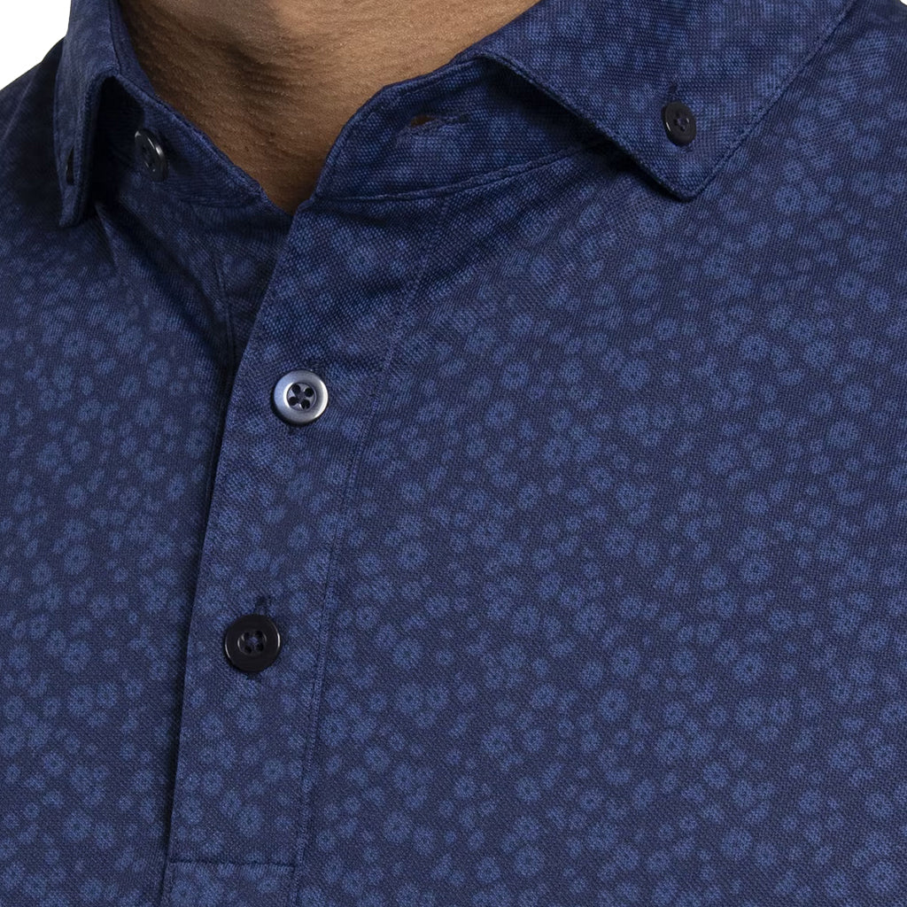 Men Lance Printed Polo S/S - Atlanta Blue