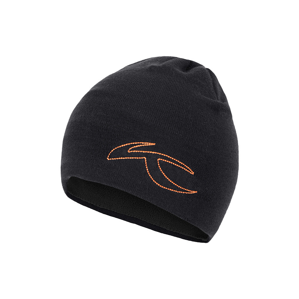 Unisex Side Logo Beanie - Black