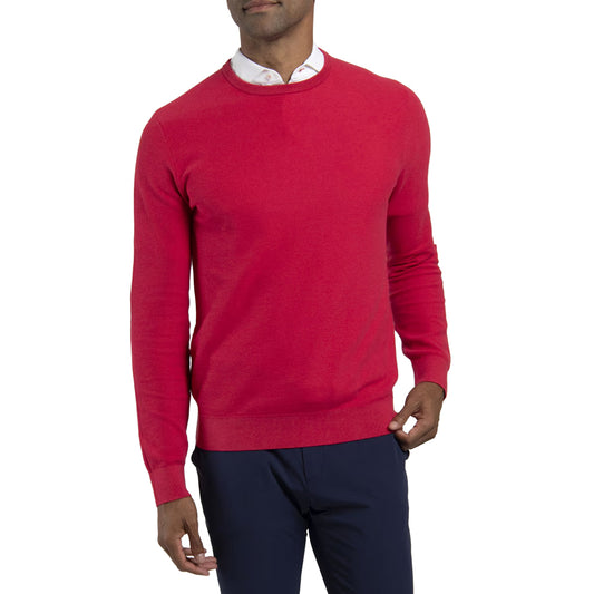 Men Crew Neck Sweater - Rhubarb