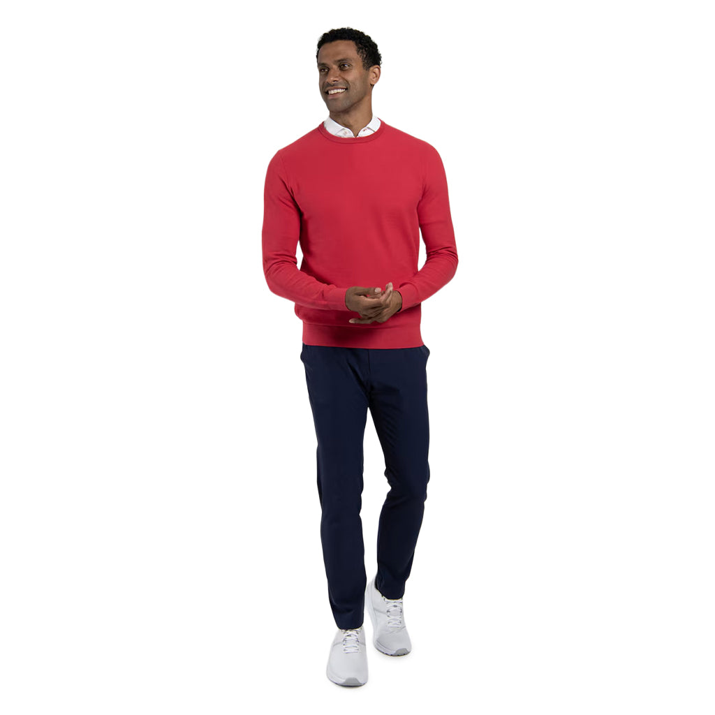 Men Crew Neck Sweater - Rhubarb
