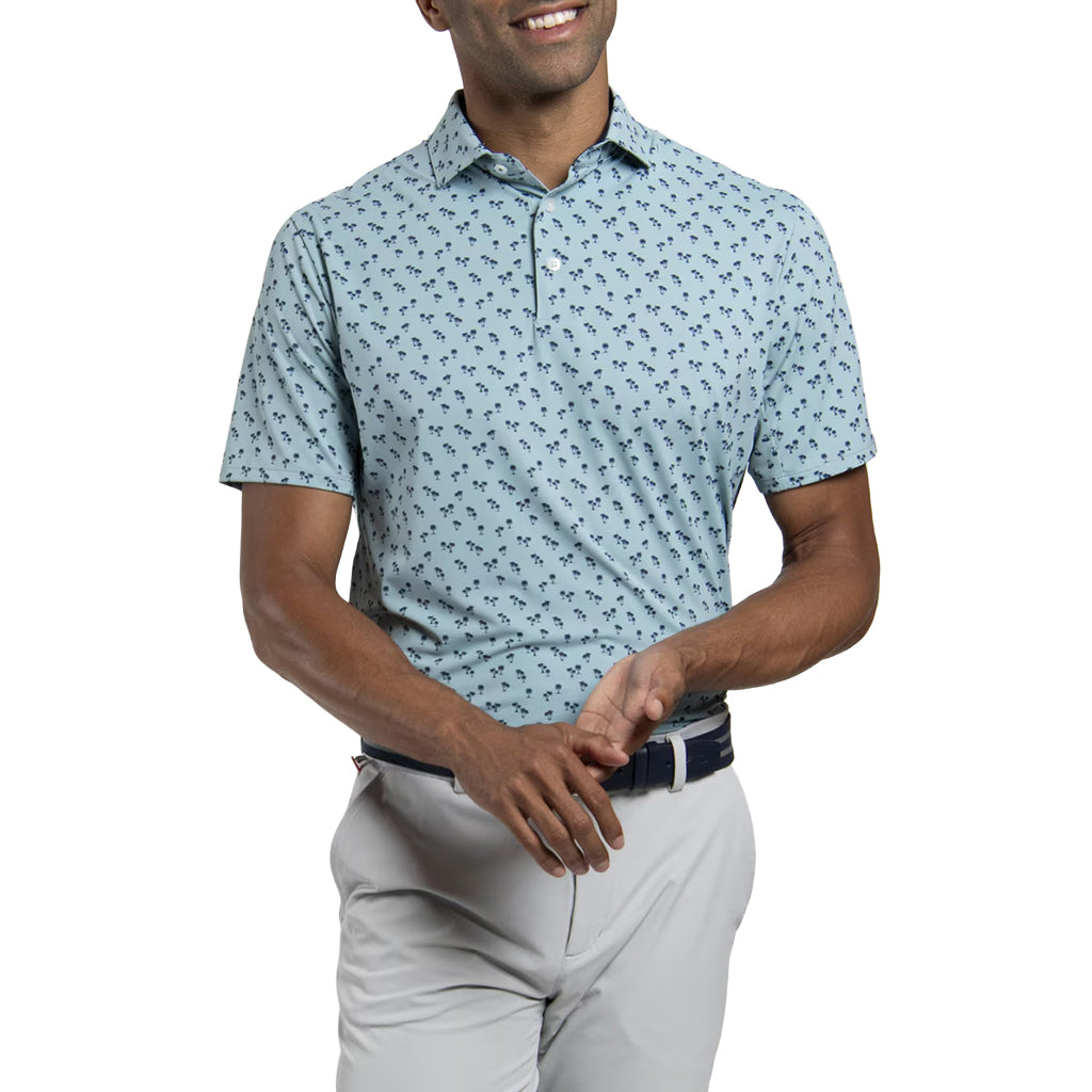 Men Golfer Polo S/S - Riverbank/Atlanta Blue