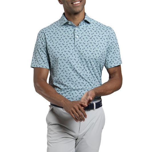 Men Golfer Polo S/S - Riverbank/Atlanta Blue