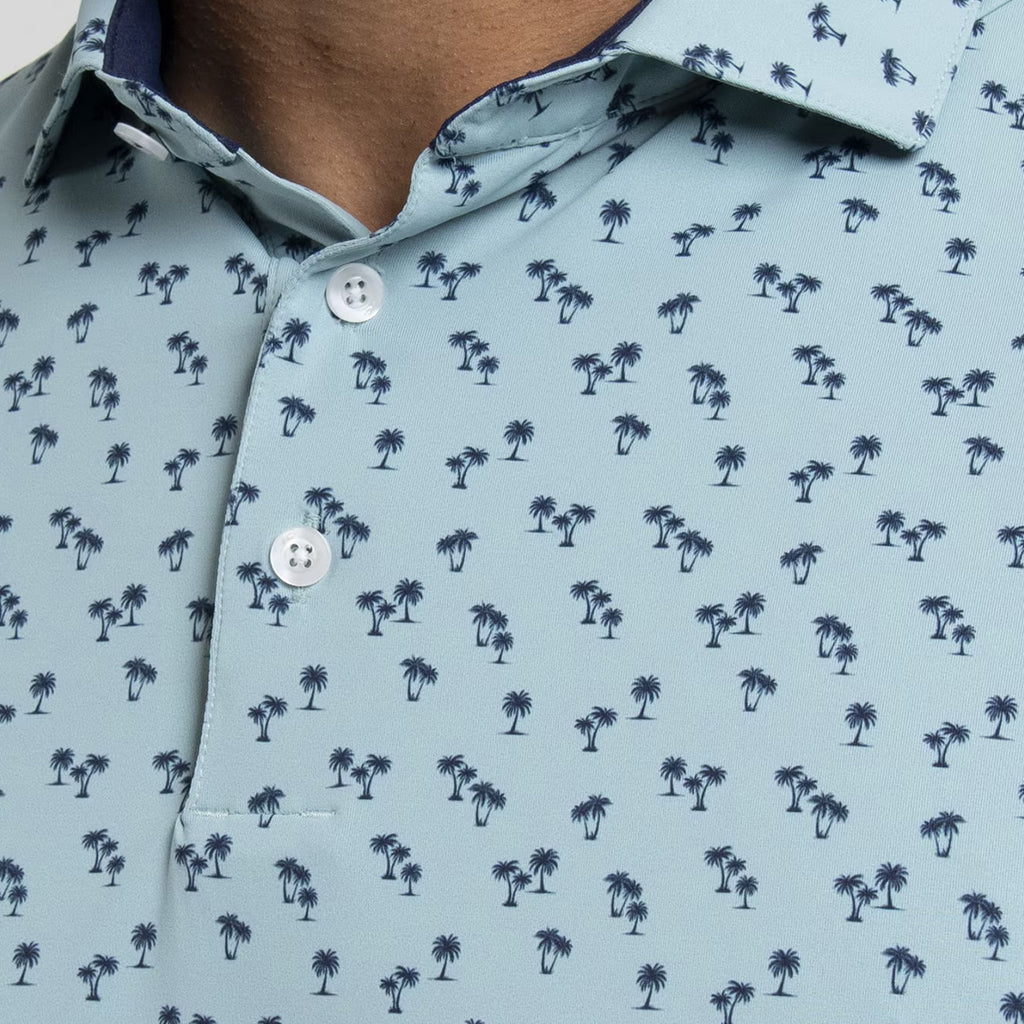 Men Golfer Polo S/S - Riverbank/Atlanta Blue