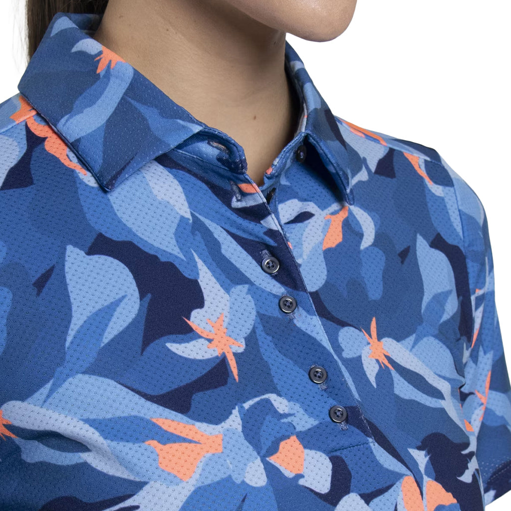 Women Eve Polo S/S - Yonder/Atlanta Blue