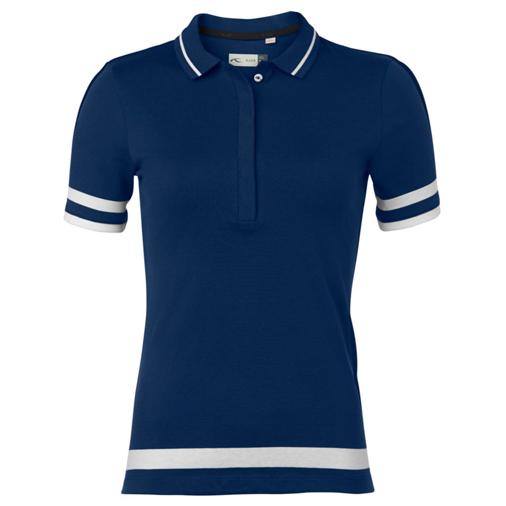 Women Tana Polo S/S Atlanta Blue.Whit