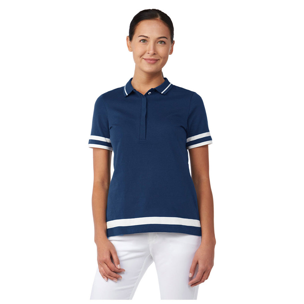 Women Tana Polo S/S Atlanta Blue.Whit