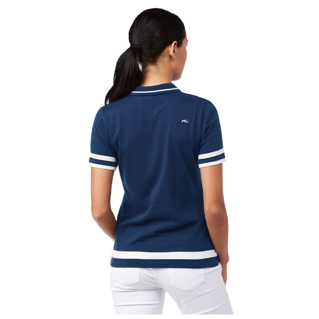 Women Tana Polo S/S Atlanta Blue.Whit