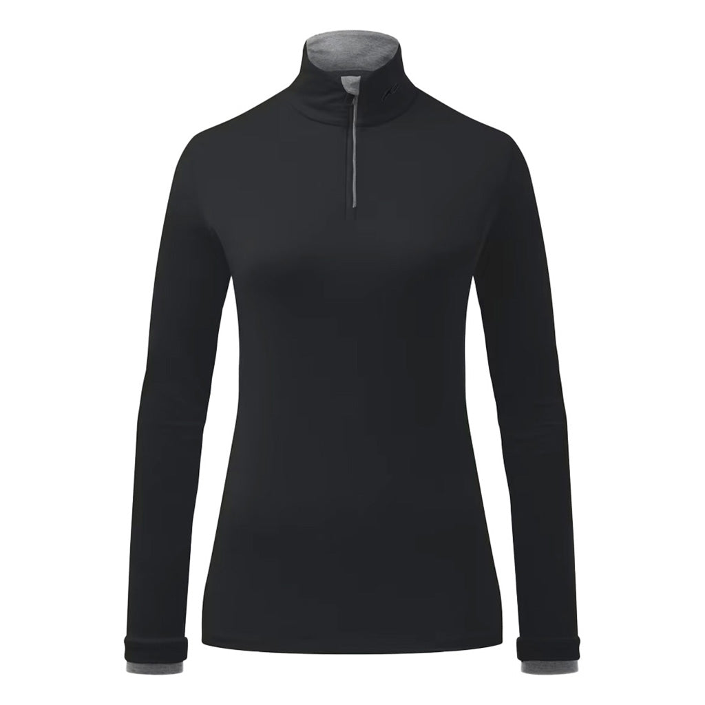 Women Feel Half-Zip Black-Dark Dusk
