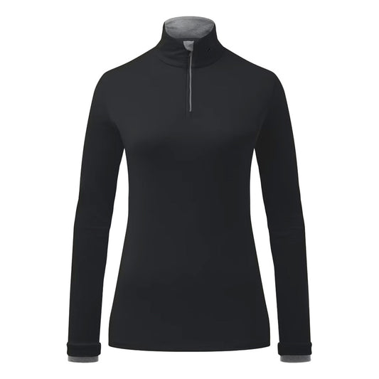 Women Feel Half-Zip Black-Dark Dusk