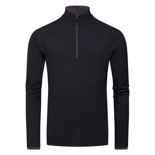 Men Feel Half-Zip Black-Dark Dusk