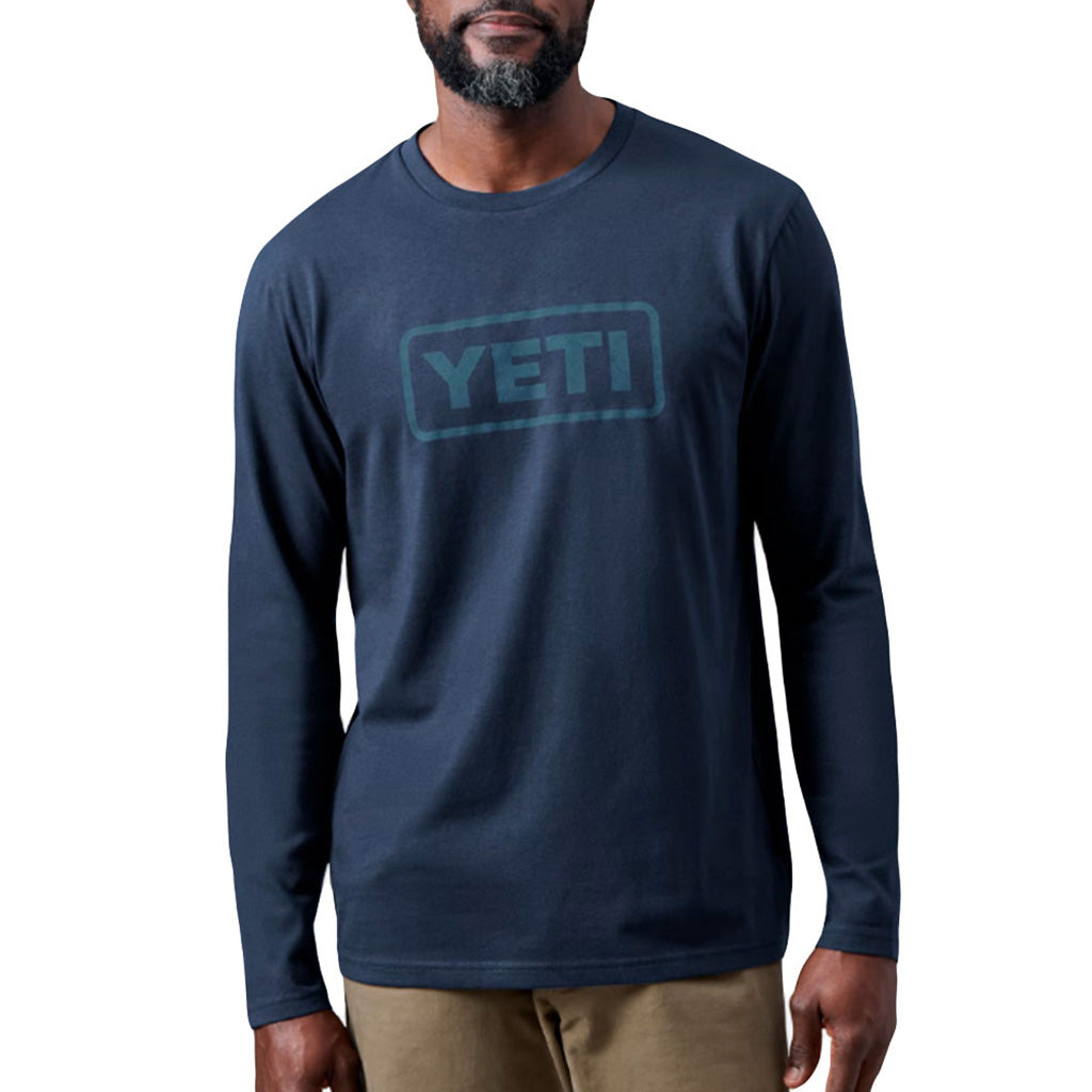 Logo Badge Long Sleeve T-Shirt Navy